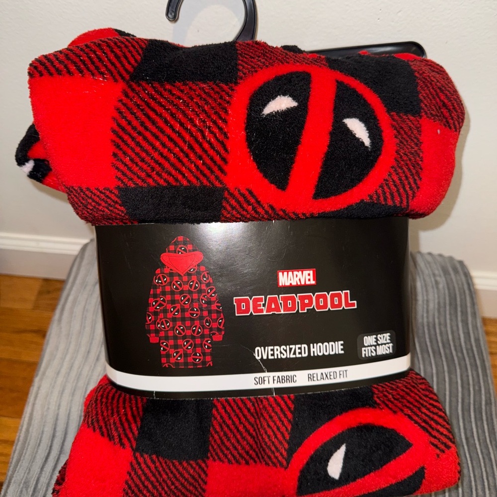 Marvel Red and Black Deadpool Hoodie